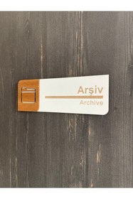 Resim PP Arşiv Ofis Oda Kapı isimliği Yönlendirme Tabelası Levhası 