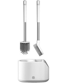 Resim Wezone Duvar Tipi 2'li Tuvalet Fırçası Seti - Derin Temizlik İçin Yumuşak Kıllı & Pratik Askılı 