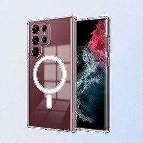Resim Nevarium Galaxy S22 Ultra Uyumlu Kılıf Zore Tacsafe Wireless Kapak 
