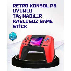 Resim teknodayım P5 Retro Oyun Konsolu | Ergonomik Tasarım, Taşınabilir 