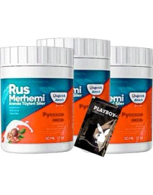 Resim Playboy Turquoise 3 Tane Ceviz & Ceviz Sütü Rus Merhemi 50 ml Tüy Dökücü Krem + 1 Armağan Jel 