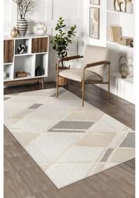 Resim West Home Makinede Yıkanabilir Kaymaz Taban Leke Tutmaz Salon Halısı Mutfak Halısı Balkon Halısı Ve Yolluk Wh 590 White 