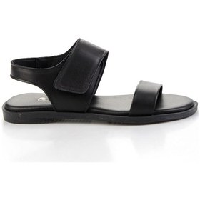 Resim Siyah Hakiki Deri Kadın Sandalet K05666030603 Siyah 