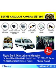 Resim Kayıtlı Harddiskli Okul Servisi Araç Kamera Seti 