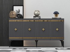 Resim 150 CM LENORA KONSOL ANTRASİT-ALTIN 
