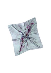 Resim Mim Eşarp Emilya Rayon Çiçek Desenli Eşarp 90x90 Cm Lila - Mavi 