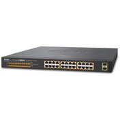 Resim Planet Pl Gsw 2620Hp 24 Port Gigabit Poe 2 Port 1000Base X Mini Planet