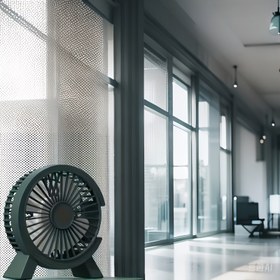 Resim Ev ve ofis kullanımı için kompakt USB fan - Sessiz, taşınabilir, dekoratif yeşil tabanlı USB güçlendirici - Ofis toplantıları, yurtlar, seyahat ve yaz konforu için mükemmel, ofis toplantısı kurulumu | Dekoratif fan | Dayanıklı plastik yapımı 