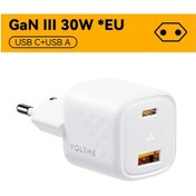 Resim Voltme 30w Gan Şarj Cihazı Usb A + Usb C Şarj Cihazı Hızlı Şarj Pd 3.0 Qc 4.0+ 30w Eu Ca White 1 Adeat 
