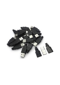 Resim 20 Adet 4pin 2.0 Usb Erkek Soket Plastik Kapaklı Usb Fiş Konektör 