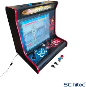 Resim ScHitec 4KHD 3D Pandora 9800 Arcade Oyunlu Taşınabilir Pandora Masaüstü Kabinli 17inç Atari Makinası 