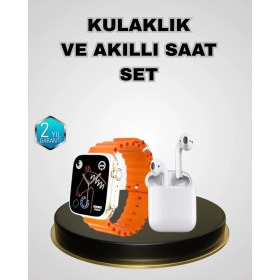 Resim Hsc Bilişim Akıllı Saat ve Kablosuz Kulaklık Ios Android Uyumlu Teknoloji Seti 
