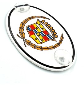 Resim BS.Elektronik Etiketçilere Özel Oval Cadillac Cam Süsü Pleksi Vantuzlu Arma (552067785) 