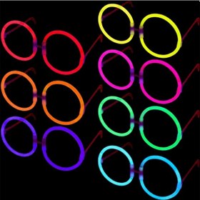 Resim Himarry Glow Stick Parti Gözlüğü Glow Partisi Yuvarlak Şekilli Fosforlu Gözlük 6 Adet 