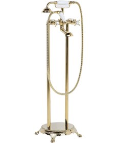 Resim BELIANI HEBBE Bağımsız Küvet Bataryası, Retro Stil, Krom Kaplama, El Duşu Dahil, Şık ve Dayanıklı 