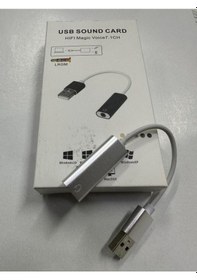 Resim Tek Girişli Usb Ses Kartı Kulaklık Mifrofon Tek Girişli Usb Ses Kartı 