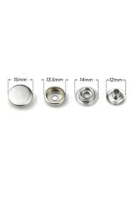 Resim SeraSelin 10 Adet 15 Mm Kapaklı Metal Çıtçıt No: 61 Nikel Çıtçıt DİKİŞSİZ Kolay Takılır Gümüş Çıtçıt Çıt Çıt 