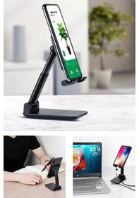 Resim Telefon Tutucu Tablet Standı Uzayabilen Model Kayırmaz Tabanlı 