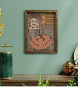 Resim Bk Home Modern Art Tasarımlı Doğal Masif Ahşap Çerçeveli Tablo-11 (551089893) 