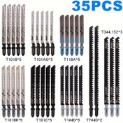 Resim 35 Parça Yüksek Karbonlu Çelik Puzzle Testere Bıçağı Seti - Dayanıklı, Ahşap, Plastik & Metal için Hassas Kesim, Orta Boy Dişler, Temel DIY/Profesyonel Araç, Ahşap İşçiliği Tutkunları İçin 