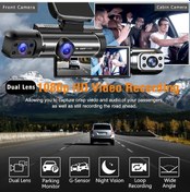 Resim Çift Lensli Araç Kamerasi Fhd 1920 1080 P Araba Dvr Aaç Kamerasi Kabin Aaç 32g Y36 