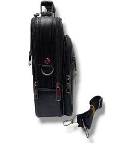 Resim Çakins Polo 850-26 Deri Büyük Boy Kasalı El Ve Omuz Askılı Erkek Çanta Siyah 