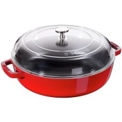 Resim Staub B Cam Kapaklı Döküm Tencere 24 cm Kiraz 
