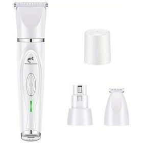 Resim Willowhaven White 3 Başlıklı Usb Şarjlı Düşük Gürültülü Evcil Hayvan Tıraş Makinesi Tırnak Törpü 