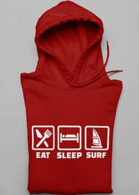 Resim xtreme turkey Eat Sleep Surf Tasarım Hoodie 