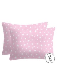 Resim %100 Pamuk Fermuarlı Yastık Kılıfı 50x70 2 Adet Pembe 