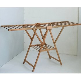 Resim Doğal Ahşap Gürgen Çamaşır Kurutmalık, Şık ve Dayanıklı Tasarım 