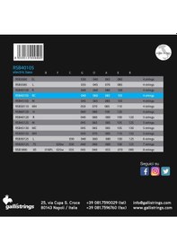 Resim Galli Rsb40105 Model 040-105 Numara Nikel Bas Gitar Tel Seti 