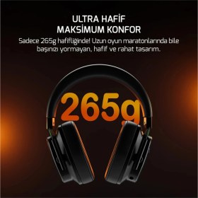 Resim Gamepower Kai Titanium Ultra 7.1 USB Kablolu/kablosuz Kulak Üstü Oyuncu Kulaklığı 