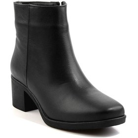 Resim Siyah Hakiki Deri Kadın Bot & Bootie K02586082503 Siyah 