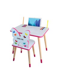 Resim Kişiye Özel Çocuk Oyun Aktivite Masası Takımı Pembe 