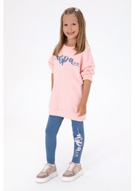 Resim U.S. Polo Assn. Kız Çocuk Açık Pembe Alt Üst Takım 50318939-VR078 