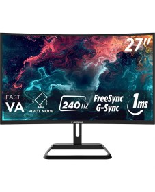 Resim Rampage 27 inç VA Panel Curved Gaming Monitör 1280 x 1024 Çözünürlük 240Hz Yenileme Hızı 