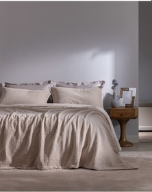 Resim Madame Coco Feolette Çift Kişilik Yatak Örtüsü - Ekru Ekru 