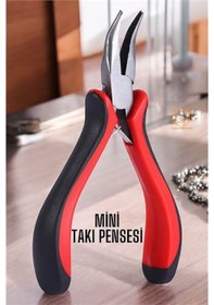 Resim Profesyonel Mini Eğri Kargaburun Takı Pensesi 