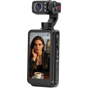 Resim Mioji Pocket 3 5K 30FPS 48MP 3 Eksenli Gece Görüşlü Gimbal Kamera 