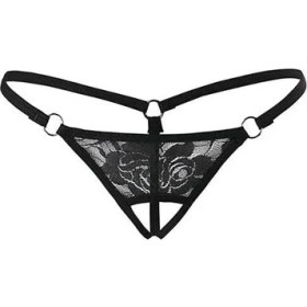 Resim LTG Nova Siyah Dantelli Özel Bölgesi G-String TM1167 