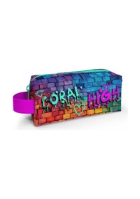 Resim Coral High Kids Pembe Lacivert Grafiti Yazılı Kalem Çantası 22069 
