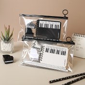 Resim Müzik Temalı Kırtasiye Hediye Seti - Cep Defteri, Cetvel, Kalem, Kalem Kesici ve Silgi Paketi - Öğrenciler ve Koleksiyoncular İçin İdeal 