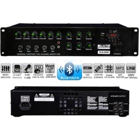 Resim POWER MİXER ANFİ 6 KANAL 2X300W STEREO BT/USB/SD/UK/FM YERLİ POLAXTOR PLX-2300 