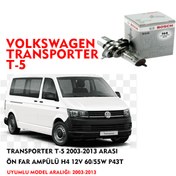 Resim Transporter T-5 2003-2013 Arası Ön Far Ampülü H4 12v 60/55w P43t 