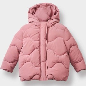 Resim Defacto Kız Bebek Kapüşonlu Fermuarlı Kapitoneli Şişme Mont F4823a525wnbr82 Bordo-br82 