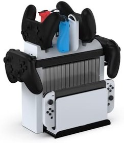 Resim Hobimtek Nintendo İçin Organizatör Stand Şarj Cihazı Tutucu Şarj Unitesi OLED Switch Led Göstergeli TNS-2113 