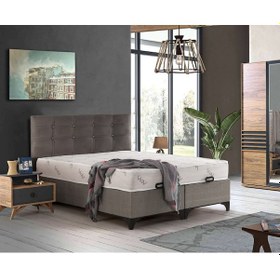 Resim Azra Yatak Mobilya Çift Kişilik Yatak + Baza + Başlık (Ortopedik Yatak) 