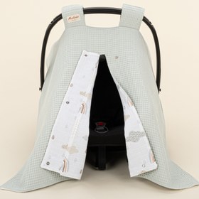 Resim Puset Örtüsü - Çift Taraflı - Açık Yeşil Petek - Yeşil Gökkuşağı 