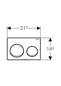 Resim Geberit Alpha20 Kumanda Paneli Mat Krom 115.040.46.5 Krom 